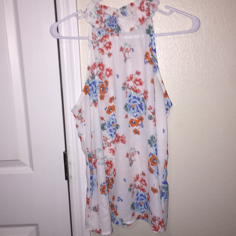 White Flowery Blouse